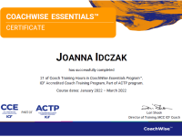certyfikat coach